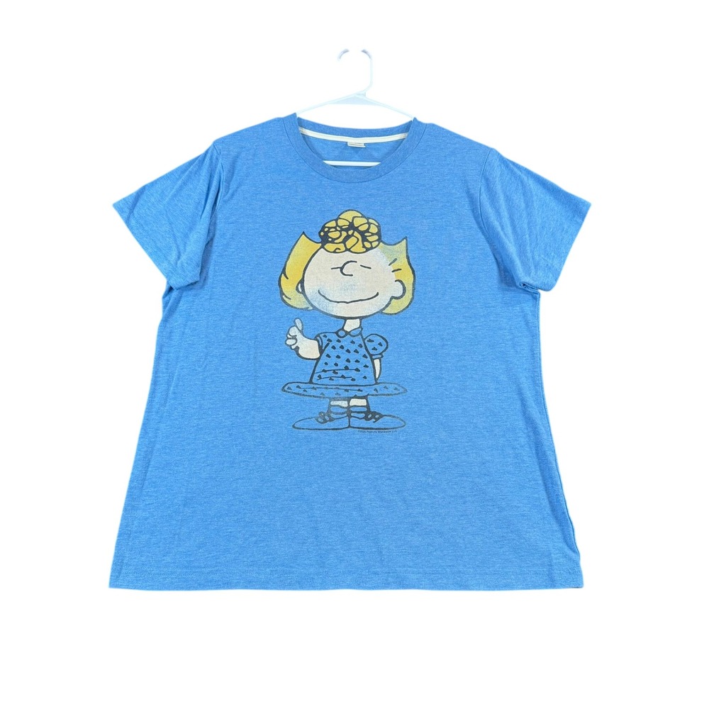 Homage Peanuts Sally Brown Graphic T-Shirt Blue Tri-Blend XL